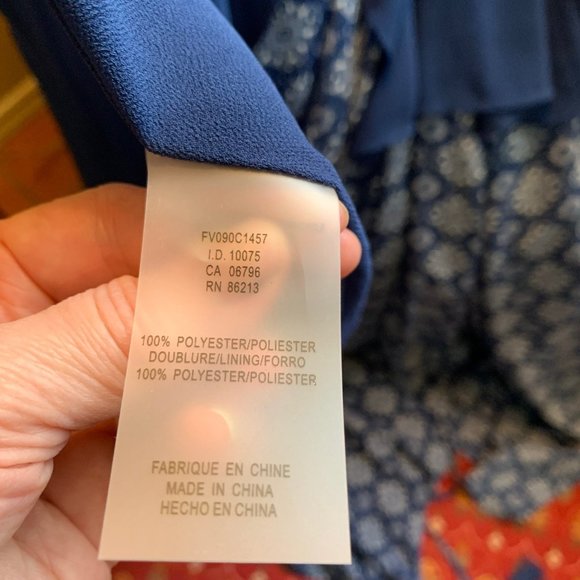 Tristan, Wrap dress. Size Small, Blue printed. Like new. - Picture 14 of 14